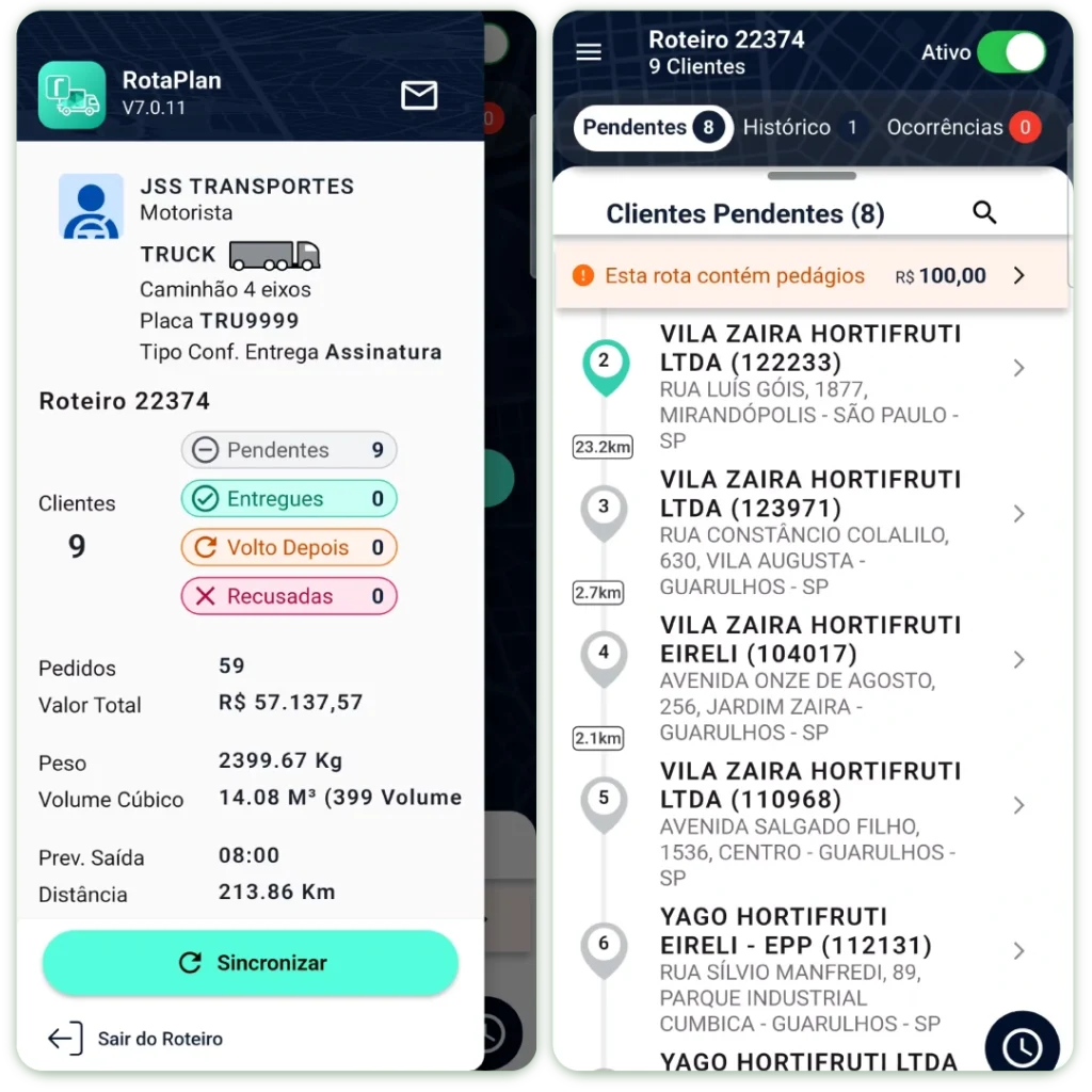 Aplicativo de apoio ao motorista